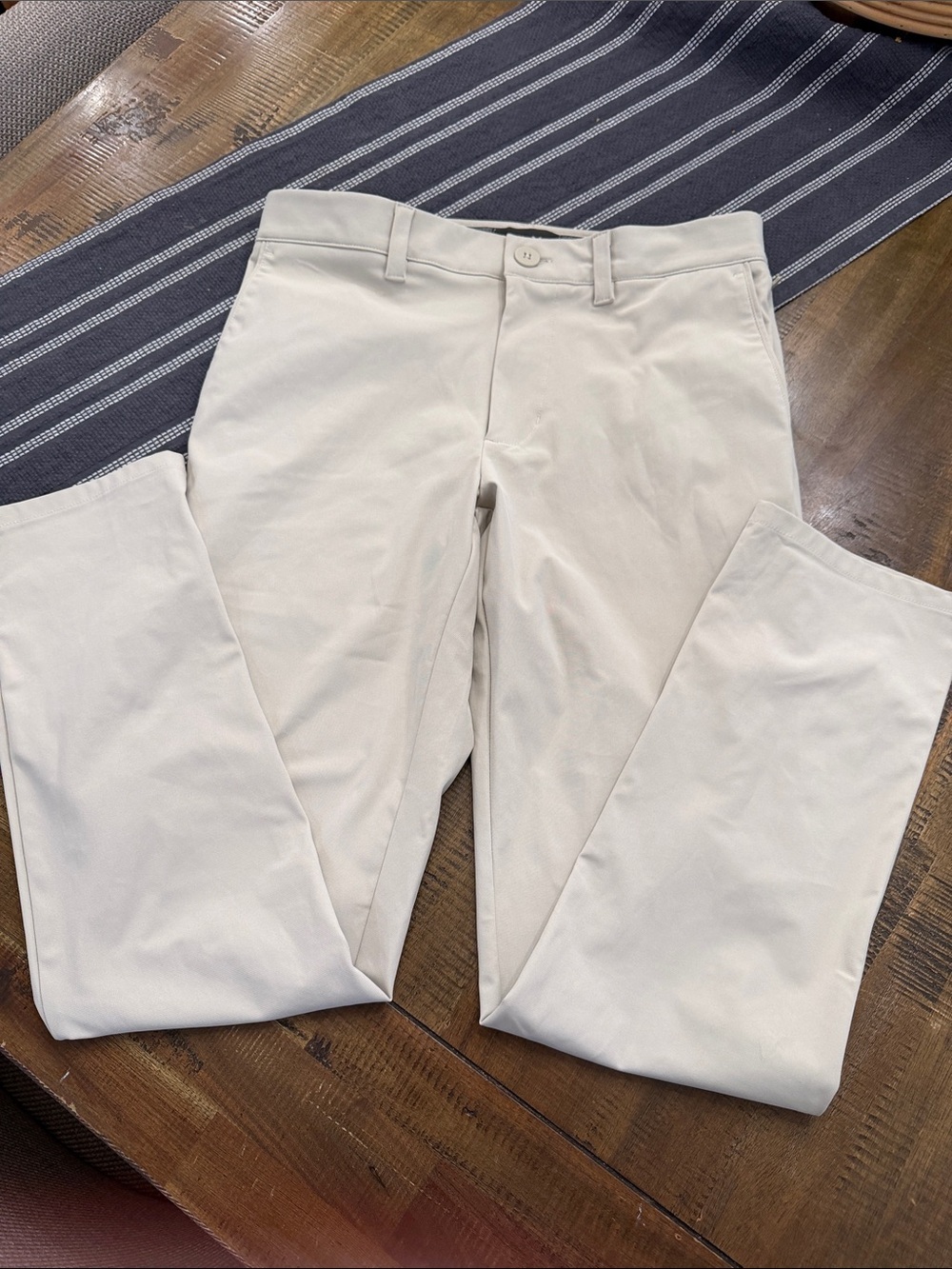 Men's Slim-Fit Cream Chinos